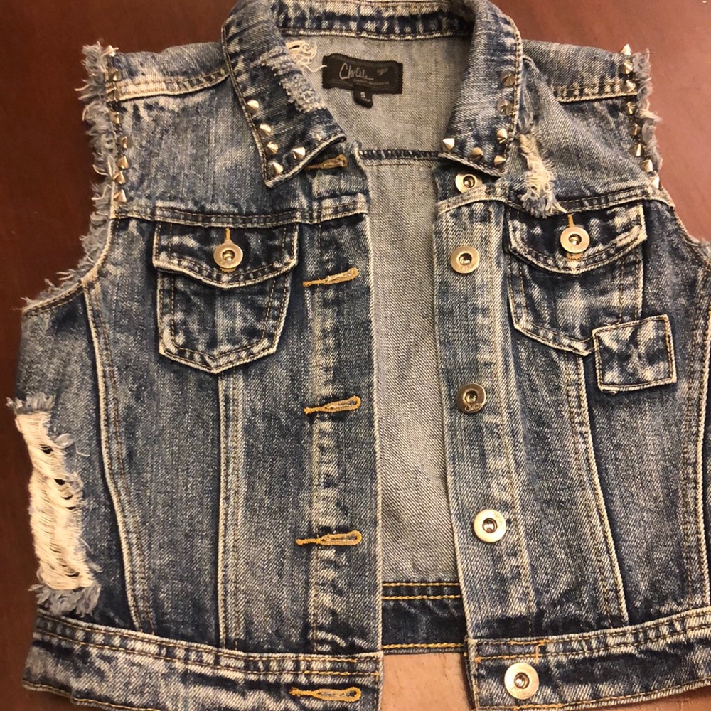 Chi Ole Distressed Denim Vest